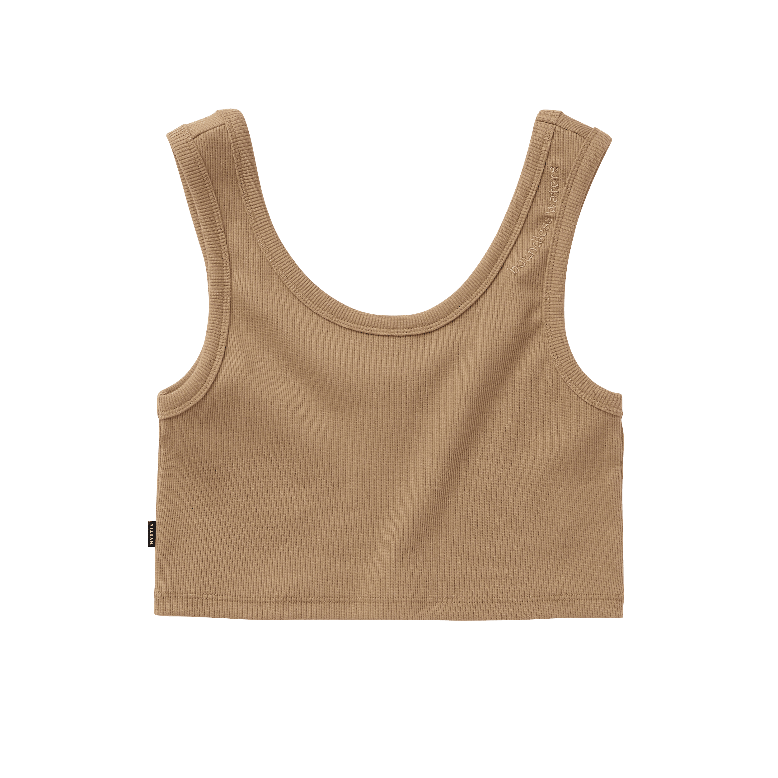 Mystic Glow Crop Tank débardeur femme marron côtelé