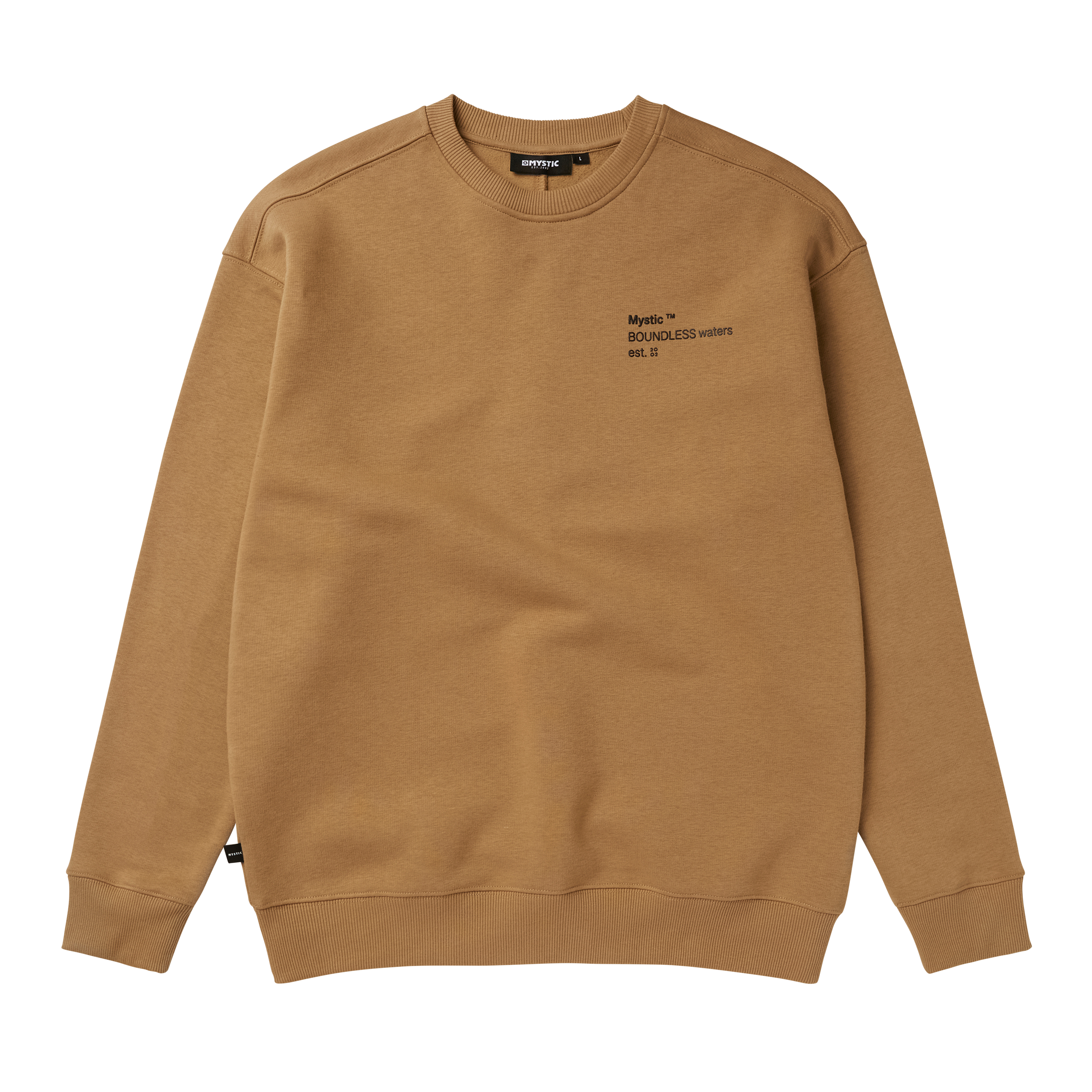 Mystic Trademark Sweat Col Rond Marron Doux
