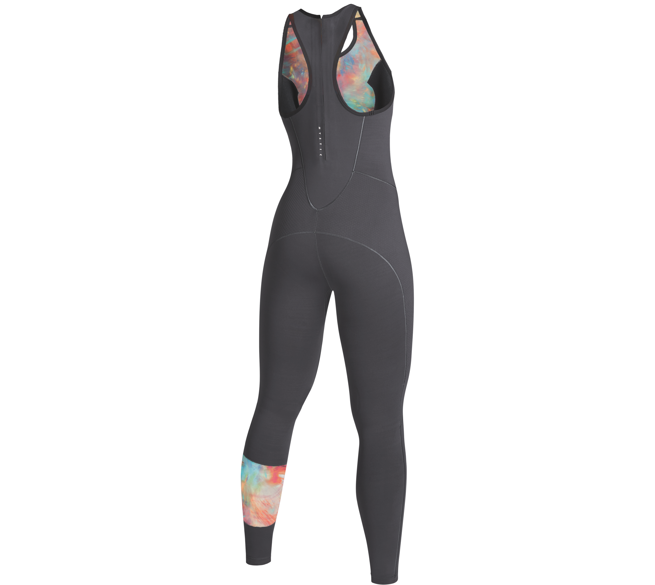 Mystic Lunar Long John 2/2mm Bzip Femme Gris Foncé
