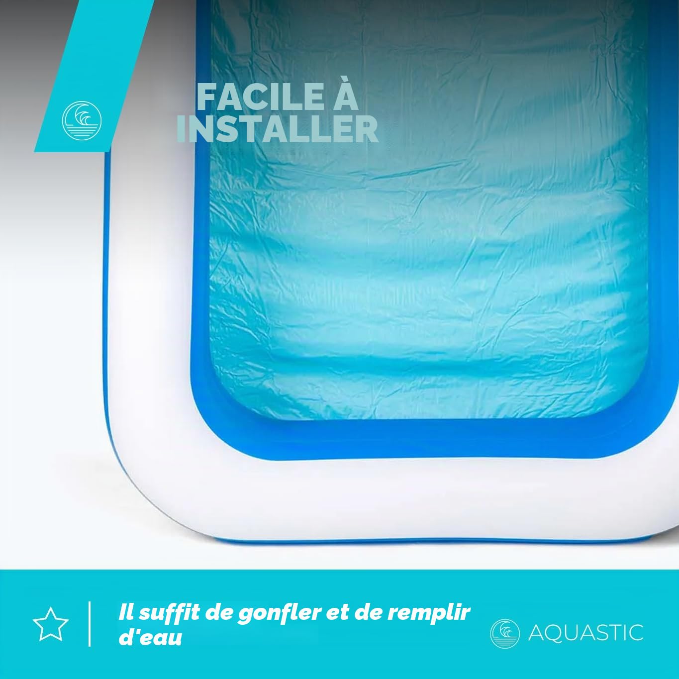 AQUASTIC AIP-305R piscine gonflable bleue 1160 L familiale