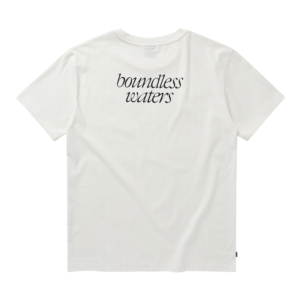 Mystic Enroute T-shirt Blanc Cassé Coupe Oversize
