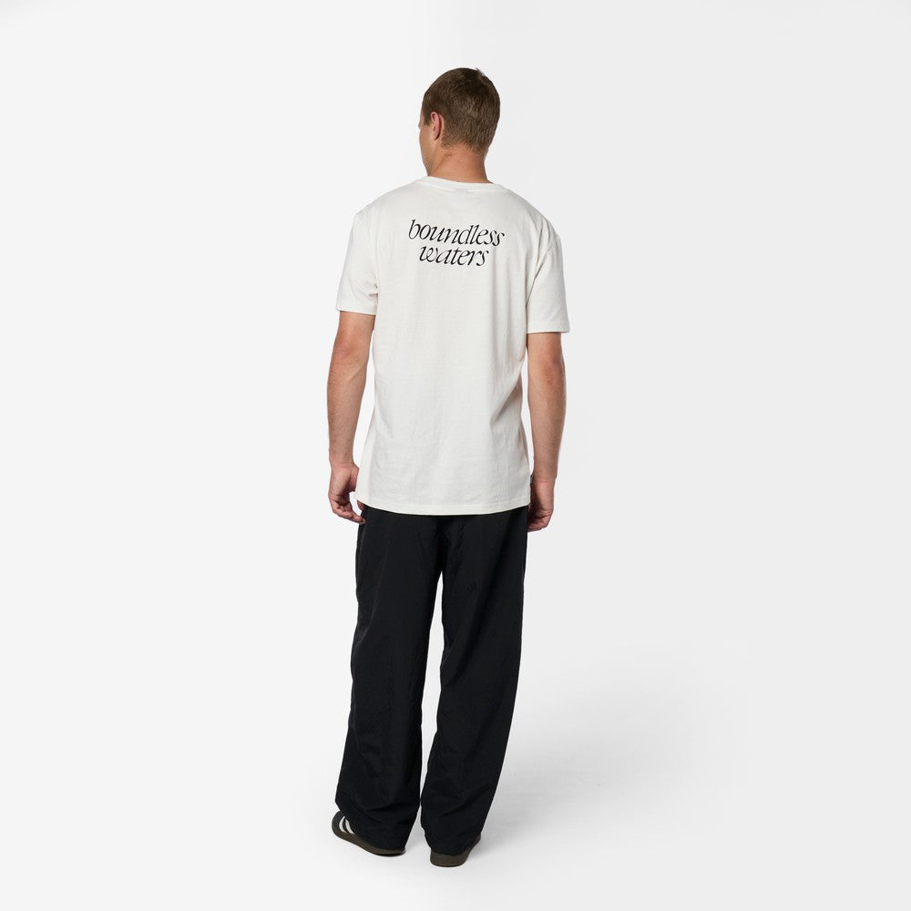 Mystic Enroute T-shirt Blanc Cassé Coupe Oversize