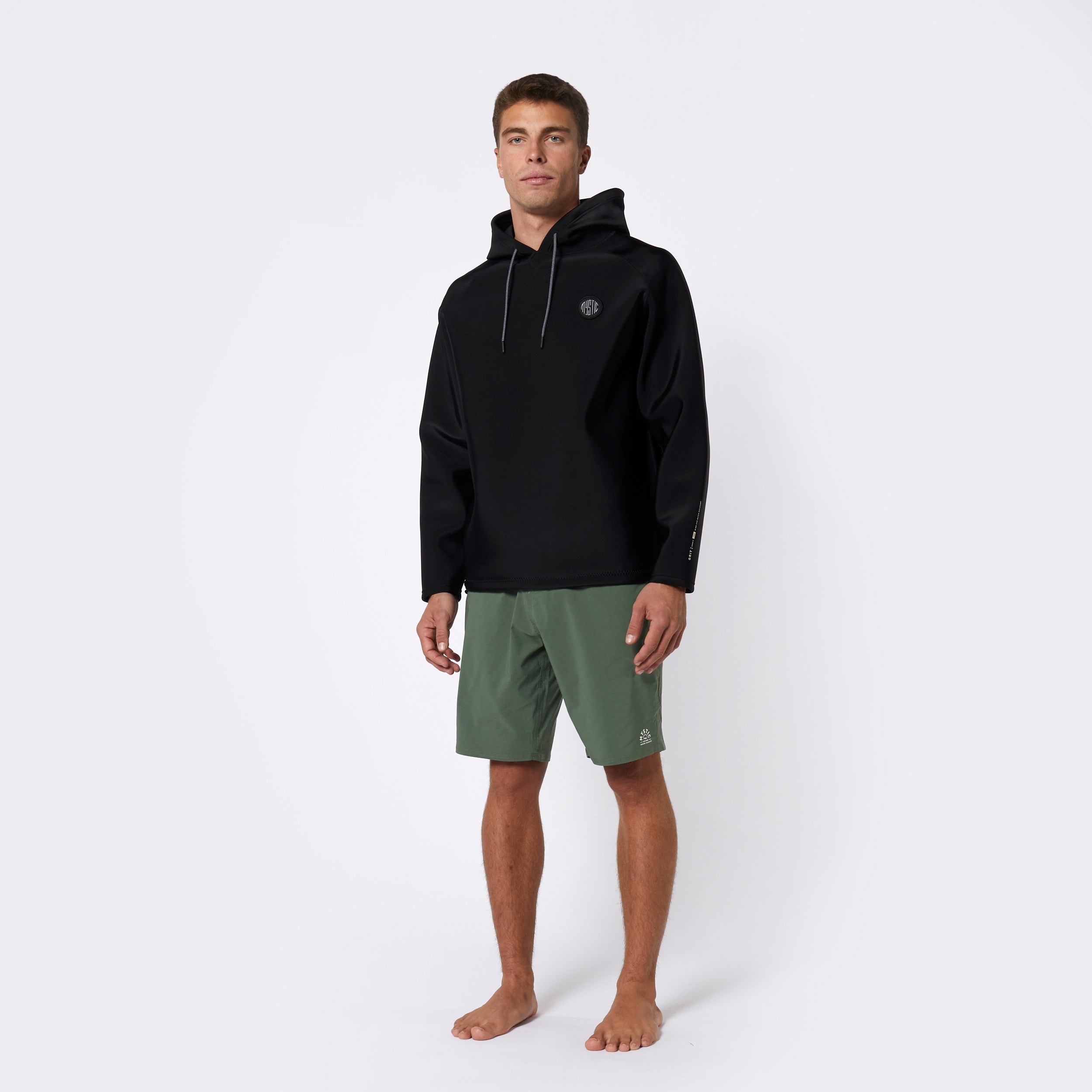 Mystic Grit Hoodie 2mm sweat néoprène noir coupe-vent