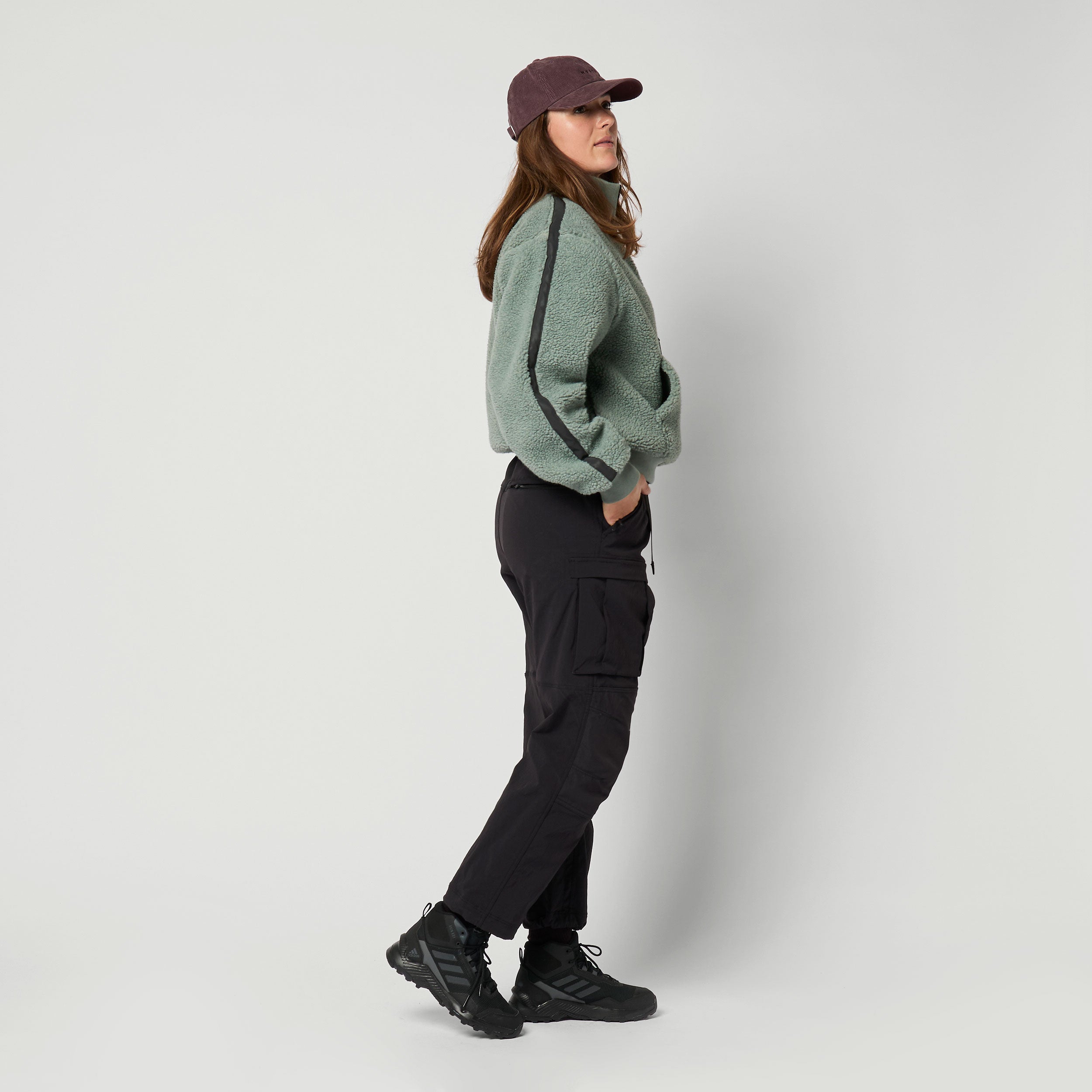 Mystic Teddy Zip Up Sweat femme rouge bordeaux L polaire