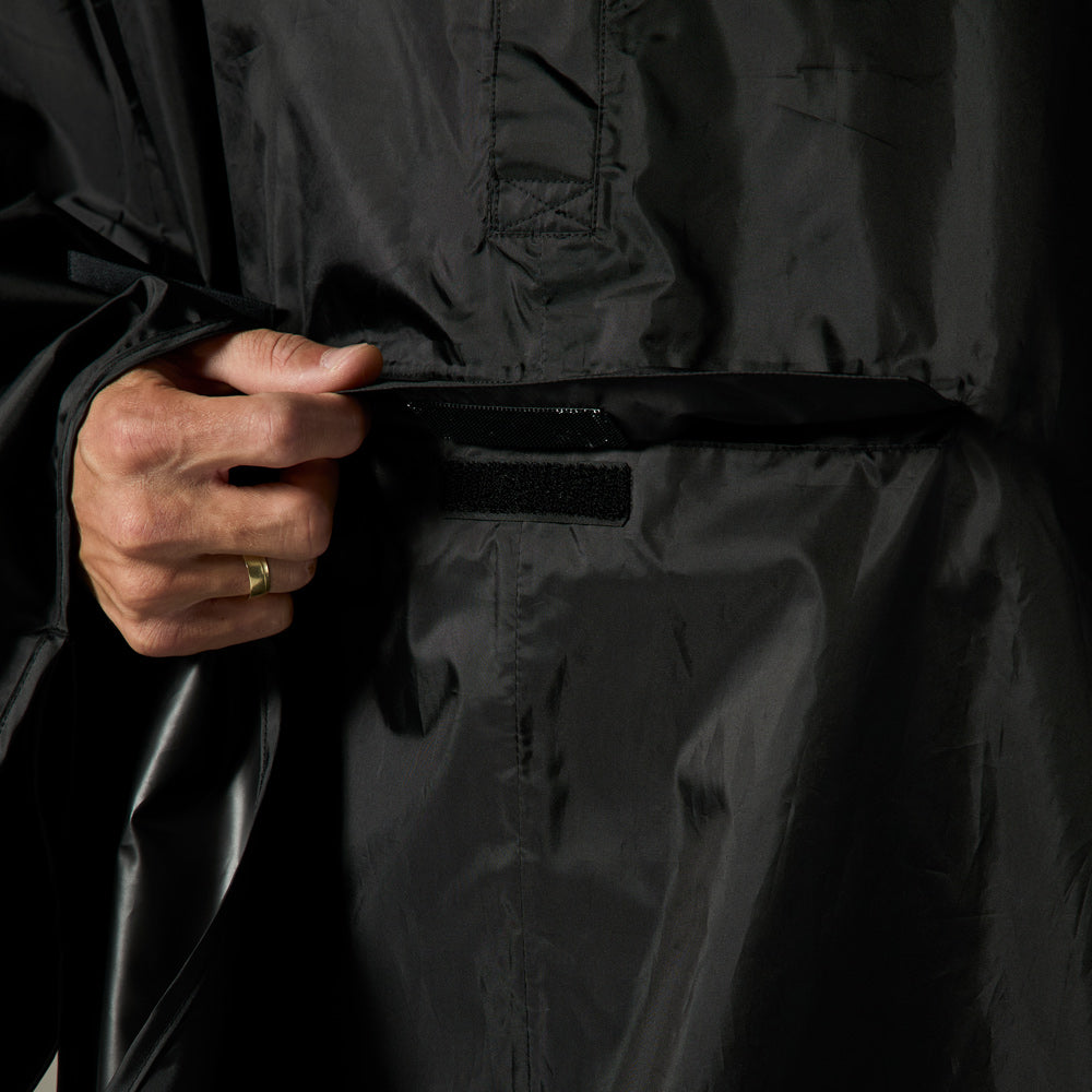 Mystic Rain Poncho poncho pluie S/M noir recyclé