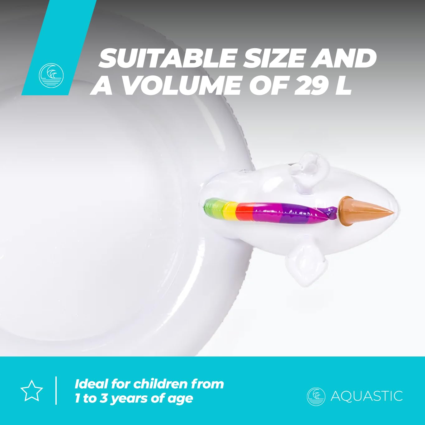 AQUASTIC AKP-164U piscine gonflable licorne 164x103 cm