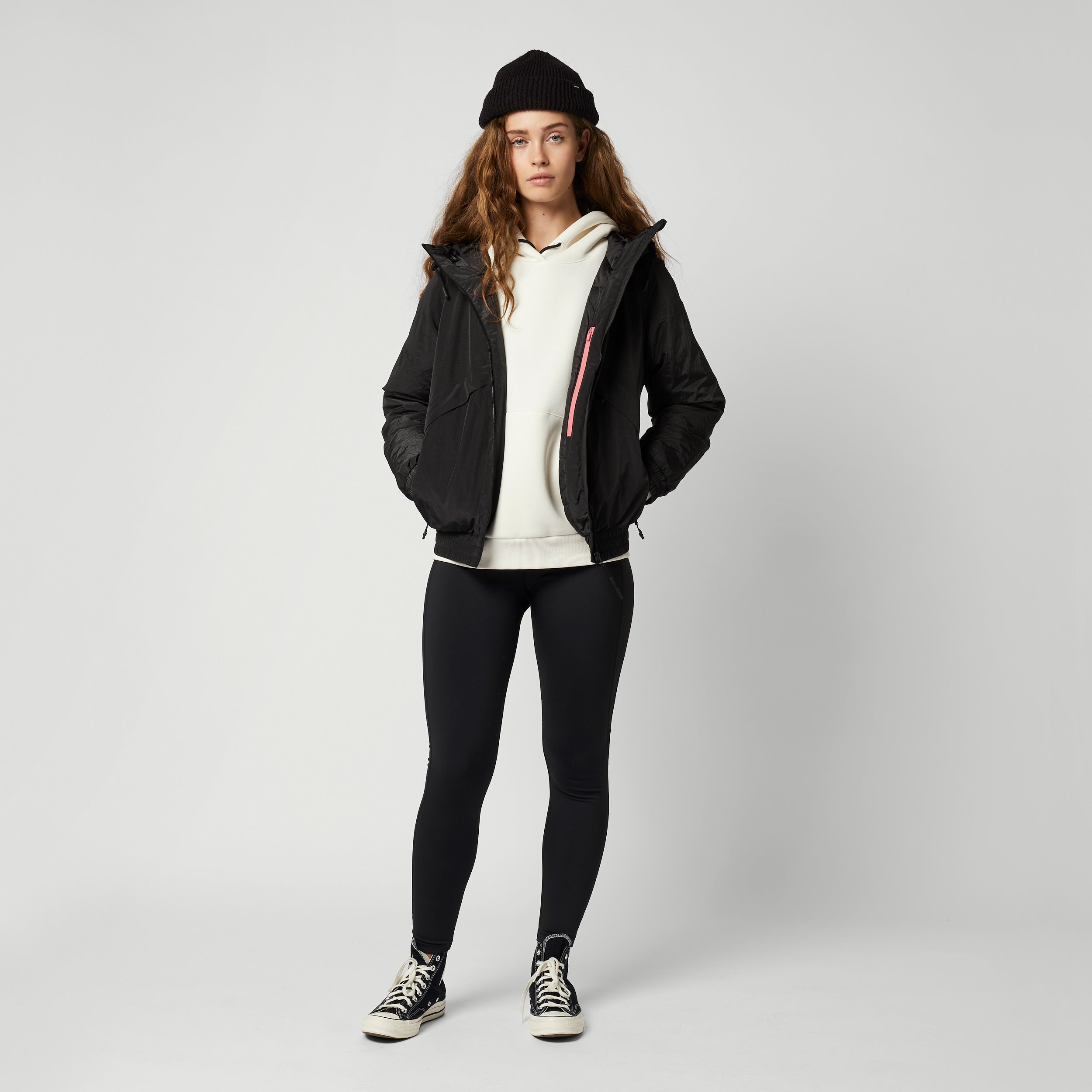 Mystic Hooded Bomber veste femme noire 5K