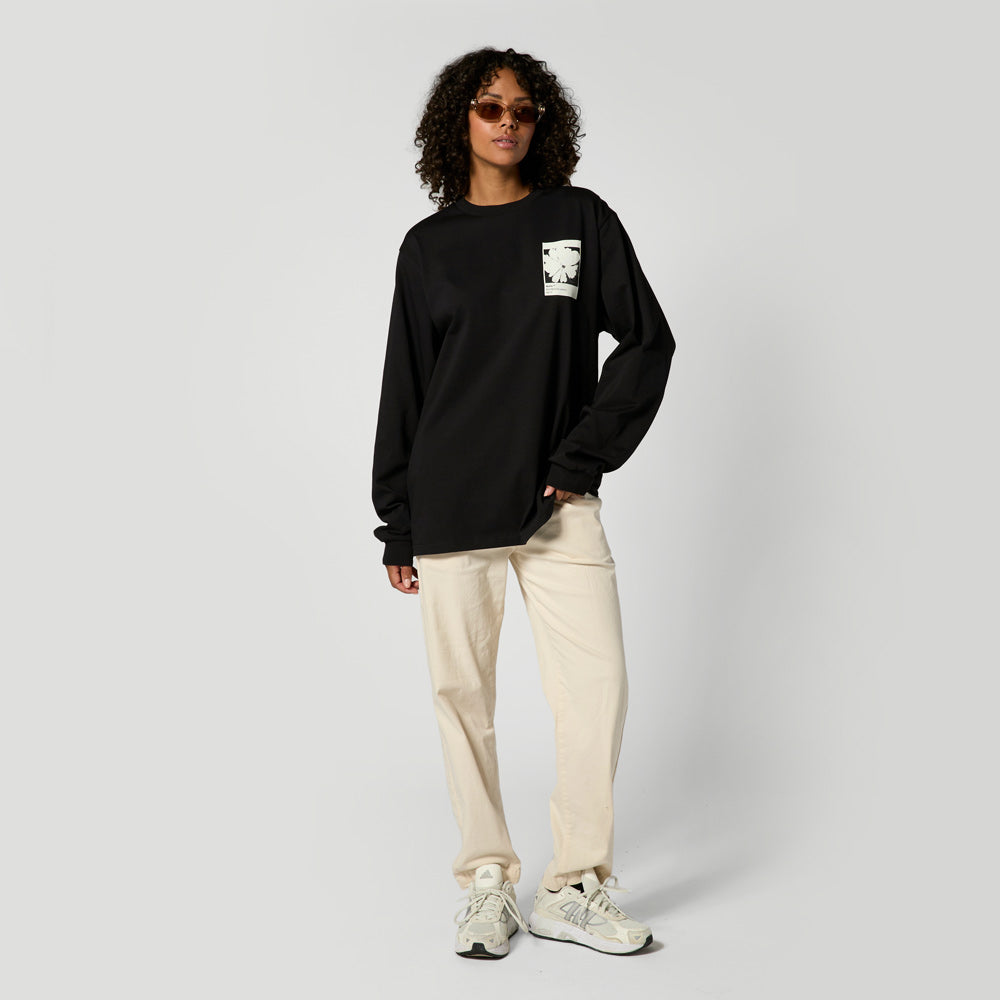 Mystic Heartsease L/S t-shirt noir coton