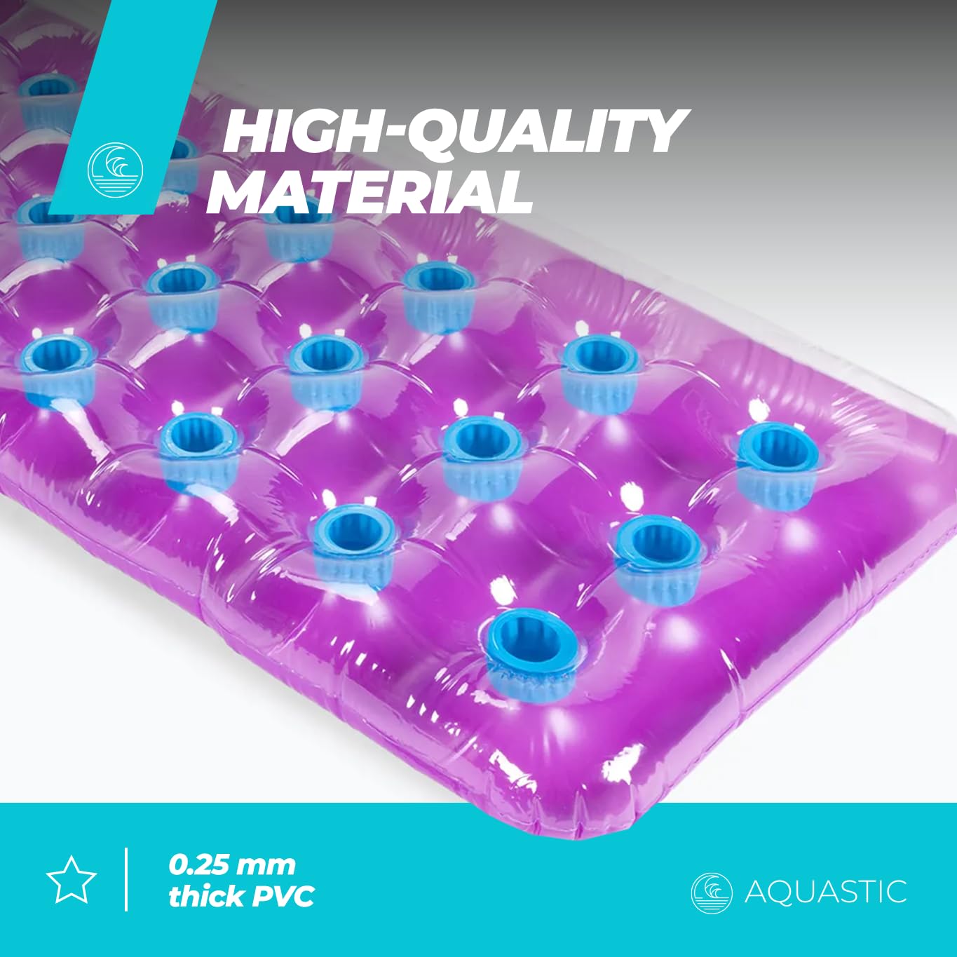 AQUASTIC ASM-188V matelas gonflable 188x71 cm violet