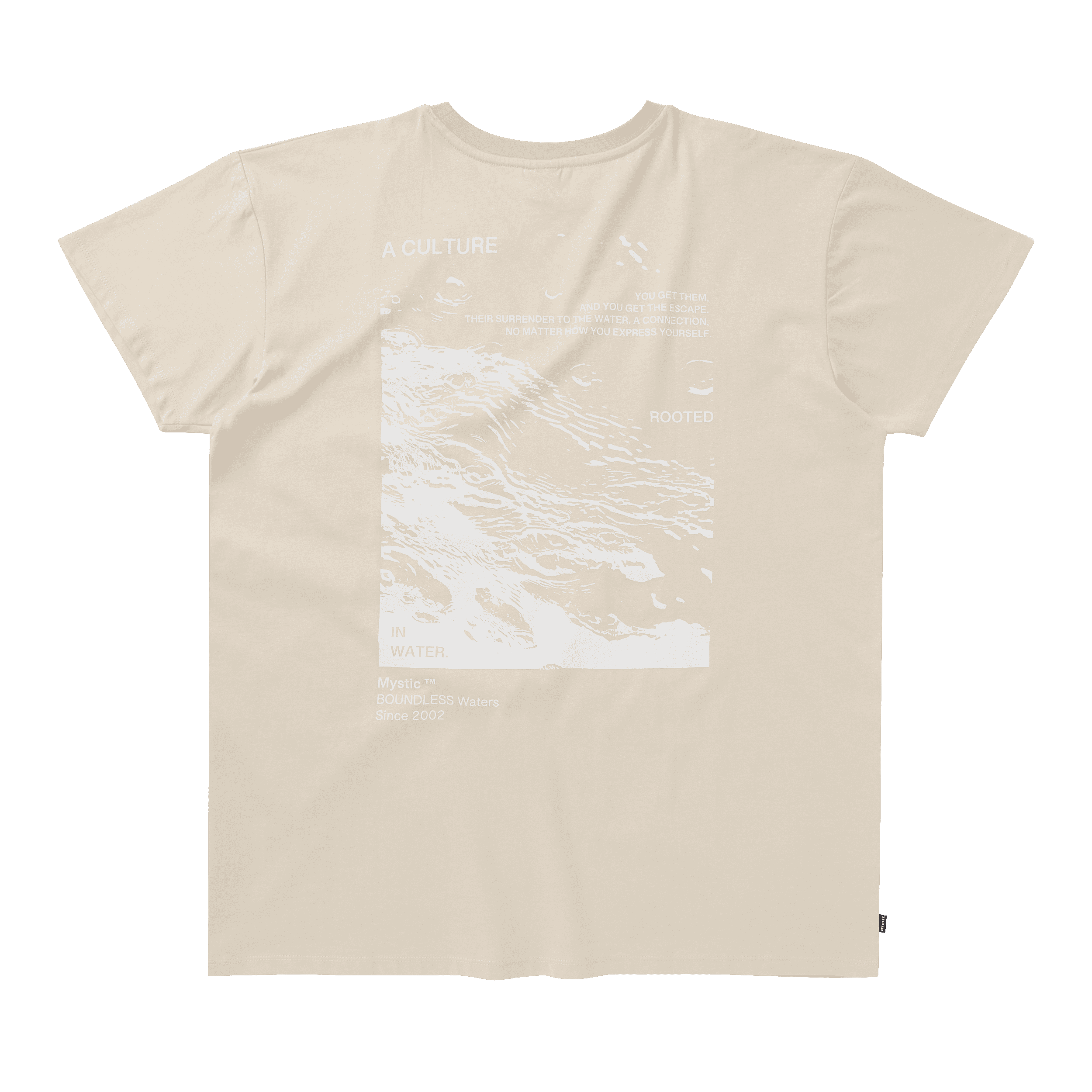 Mystic Surrender t-shirt long femme sable coupe oversize