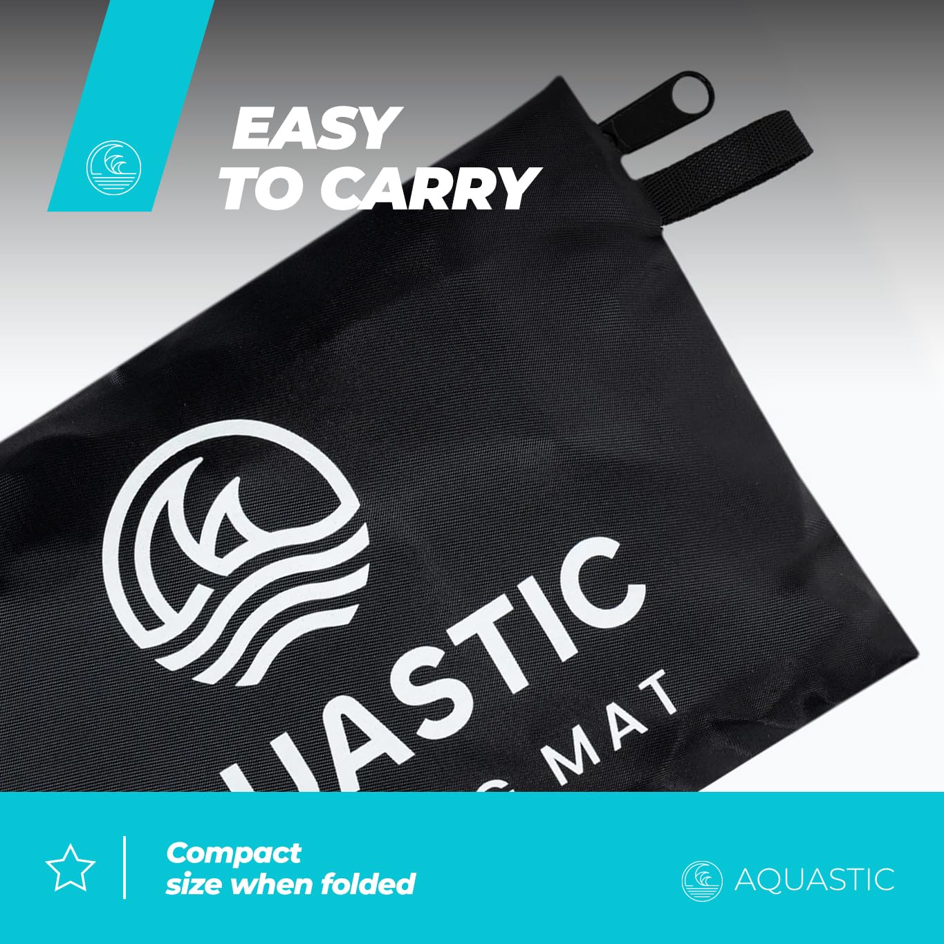 AQUASTIC Wintstick Tapis Sac Change 65 cm noir