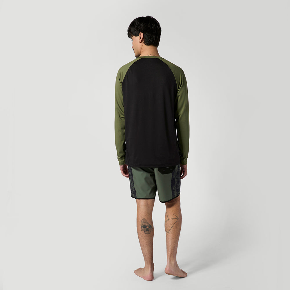 Mystic Bolt t-shirt manches longues coton vert olive