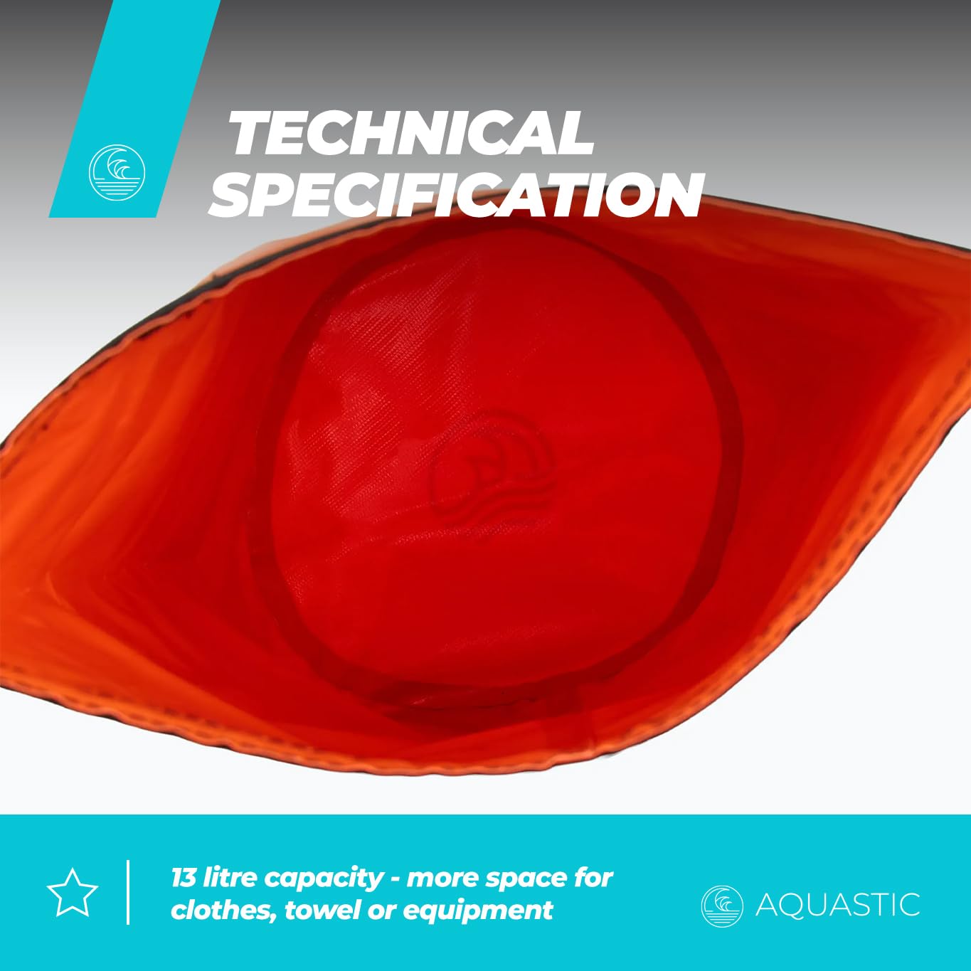 AQUASTIC Sac Étanche 13 L PVC bleu bandoulière