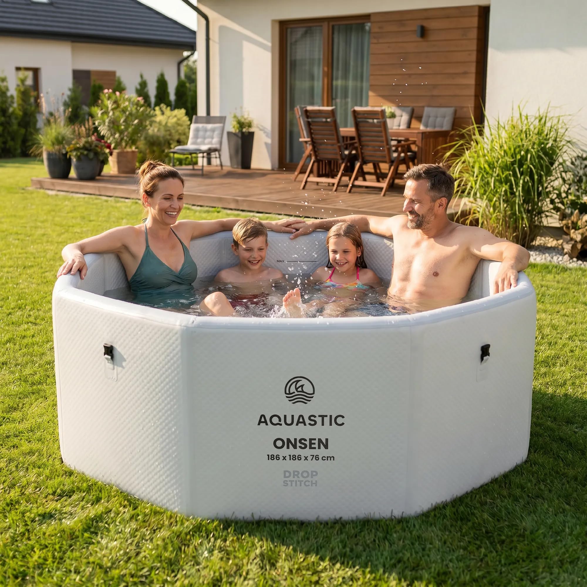 AQUASTIC ONSEN bain de glace gonflable 1400 L 186 cm Drop Stitch