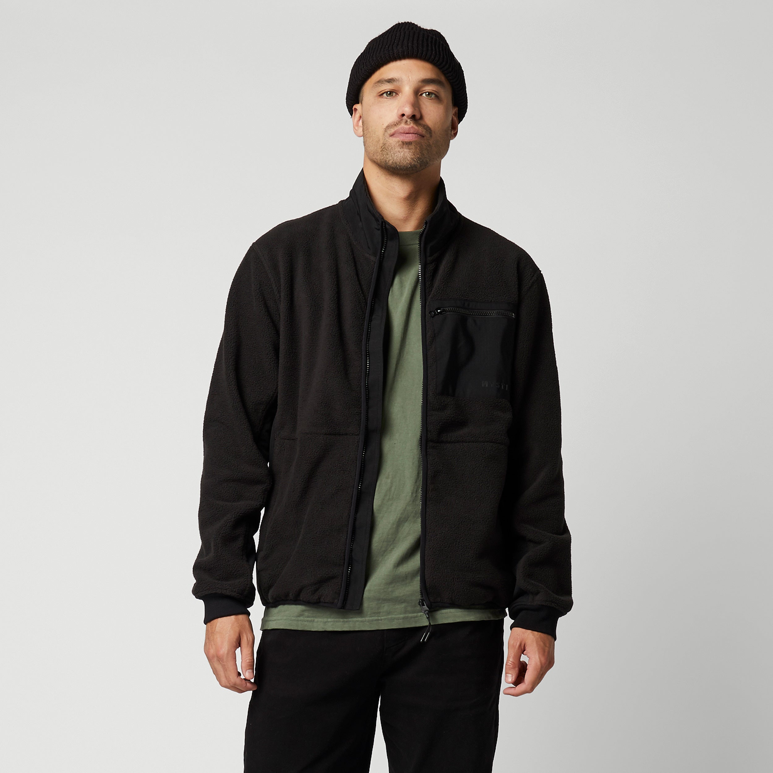 Mystic DTS sweat polaire zippé marron ardoise déperlant
