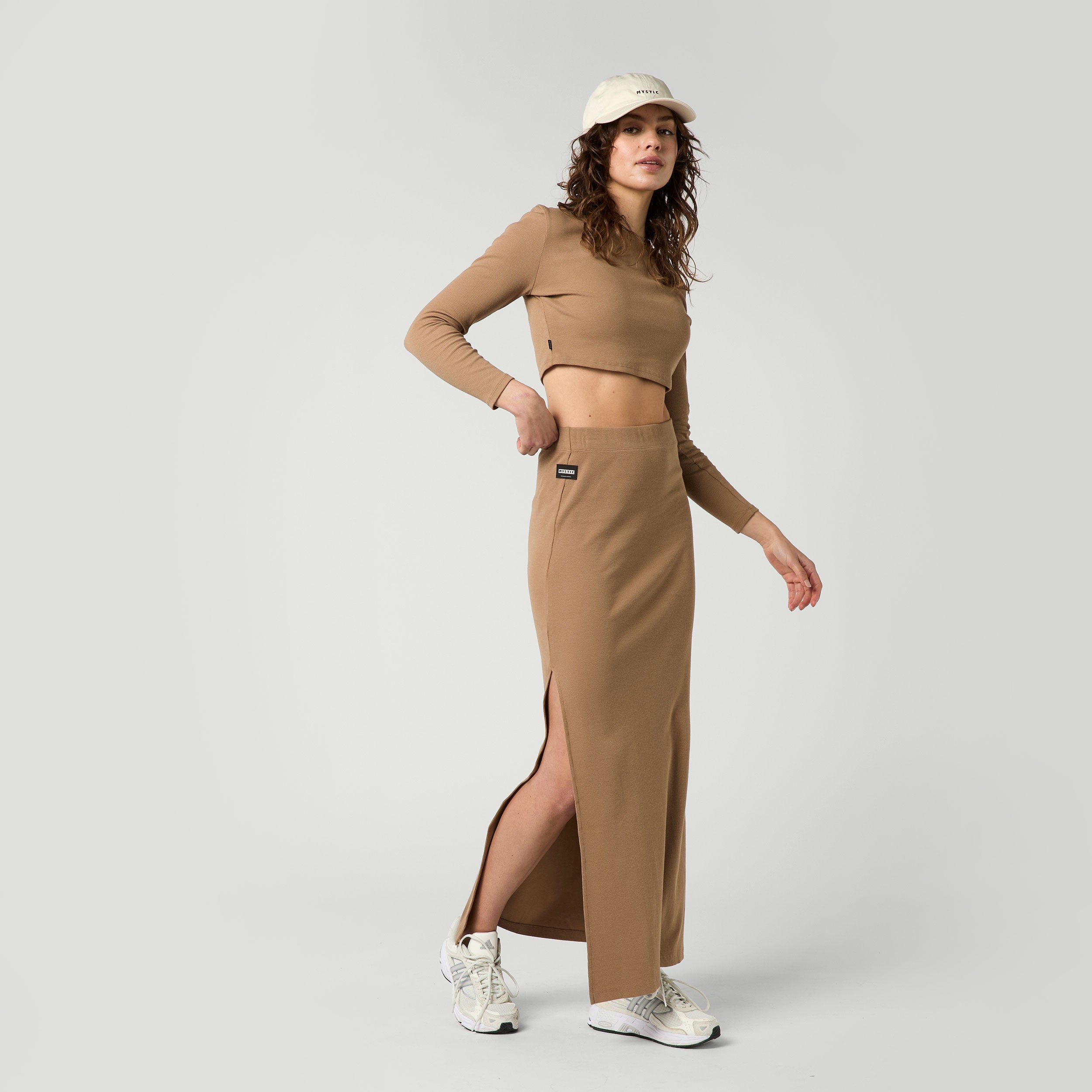 Mystic Glow Crop T-shirt femme court Slate Brown