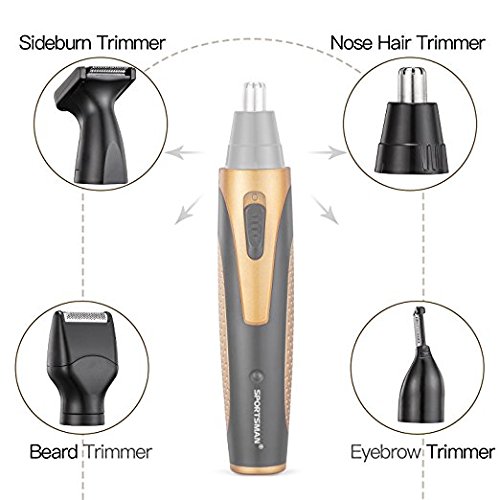 FLYBOO 4 en 1 tondeuse nez rechargeable 4 têtes