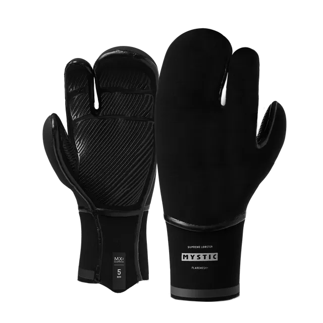 Mystic Supreme Glove 5mm gants lobster noir chaud