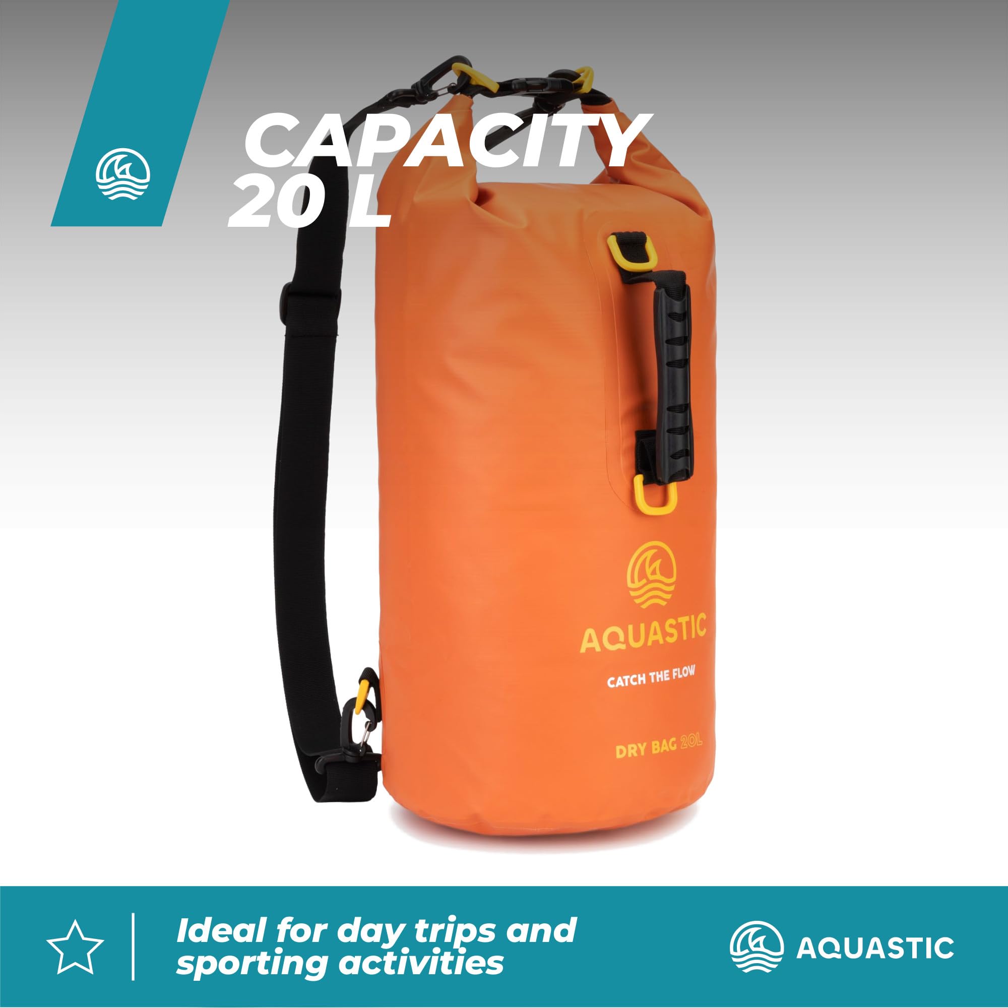 AQUASTIC Sac Étanche 20 L PVC 500D roll-top
