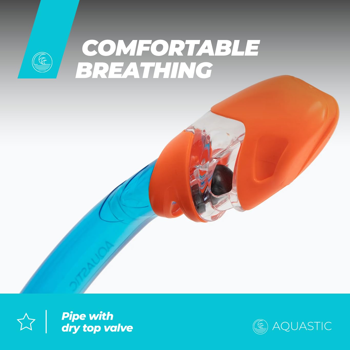 AQUASTIC Kit Snorkeling Enfant 3-en-1 Masque Palmes Tuba 33/38