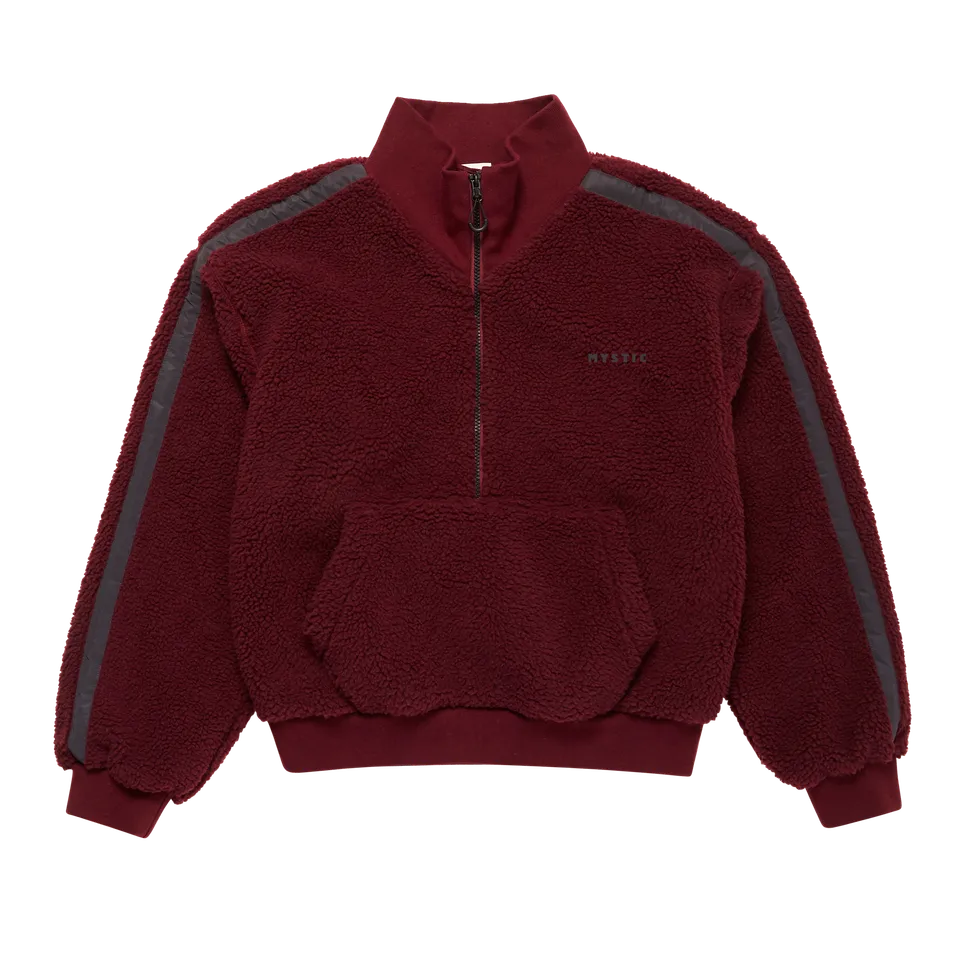 Mystic Teddy Zip Up Sweat femme rouge bordeaux L polaire