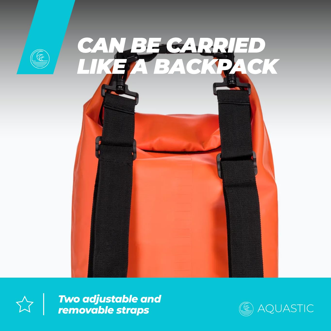 AQUASTIC HT-2225-4 sac étanche 30 L orange PVC 500D