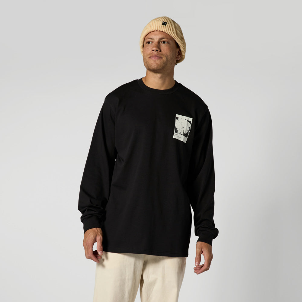Mystic Heartsease L/S t-shirt noir coton