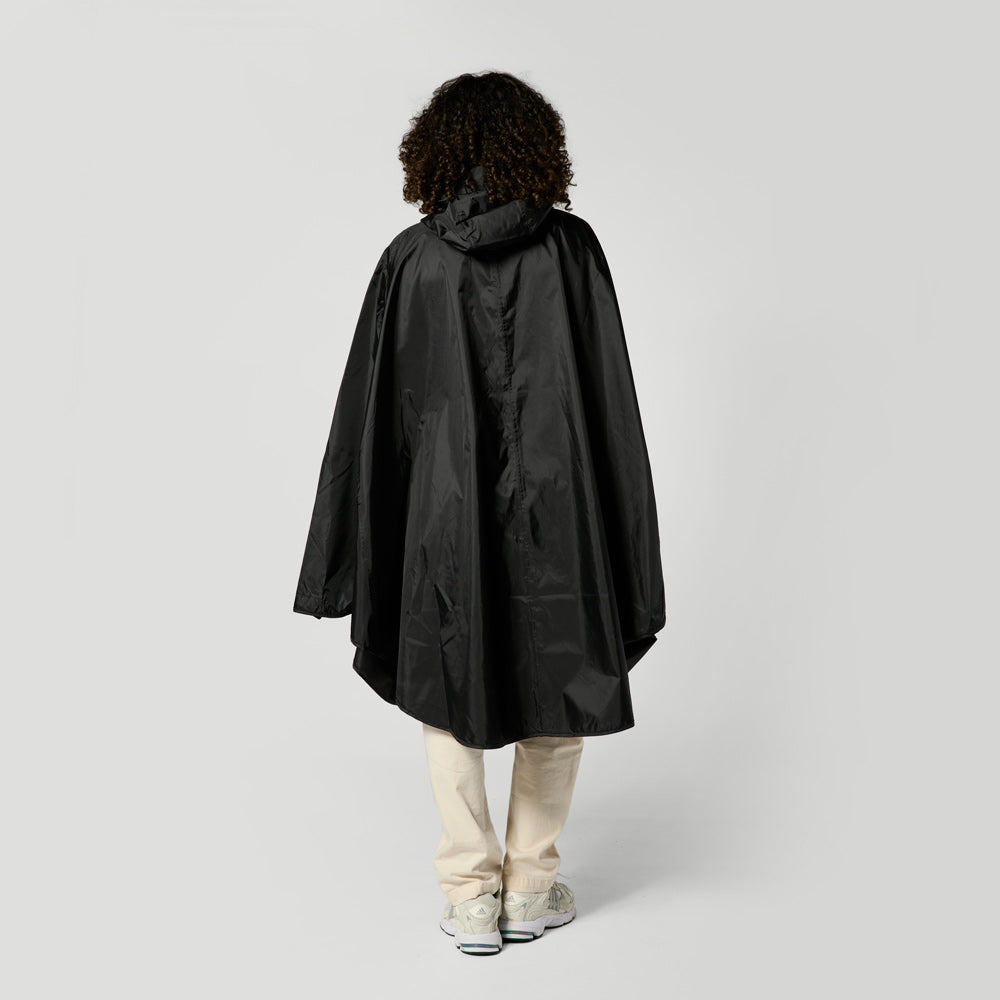 Mystic Rain Poncho poncho pluie S/M noir recyclé
