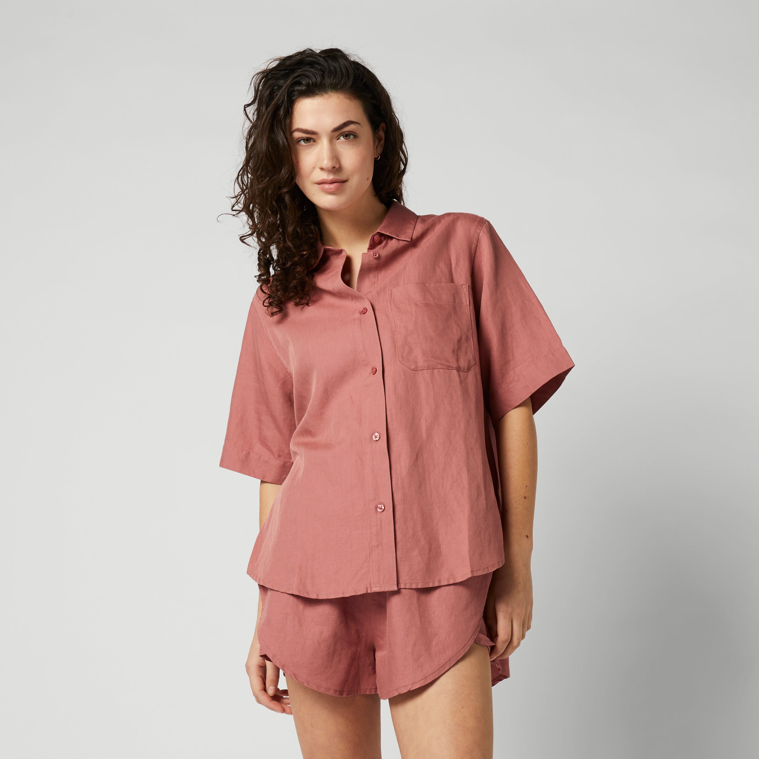 Mystic Linen chemise femme lin blanc cassé coupe relax