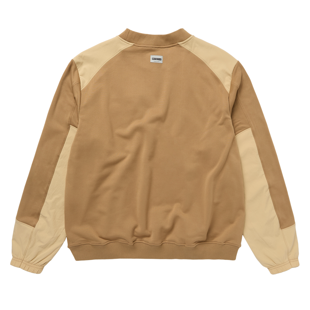 Mystic Conflux Crew sweat Slate Brown polaire stretch