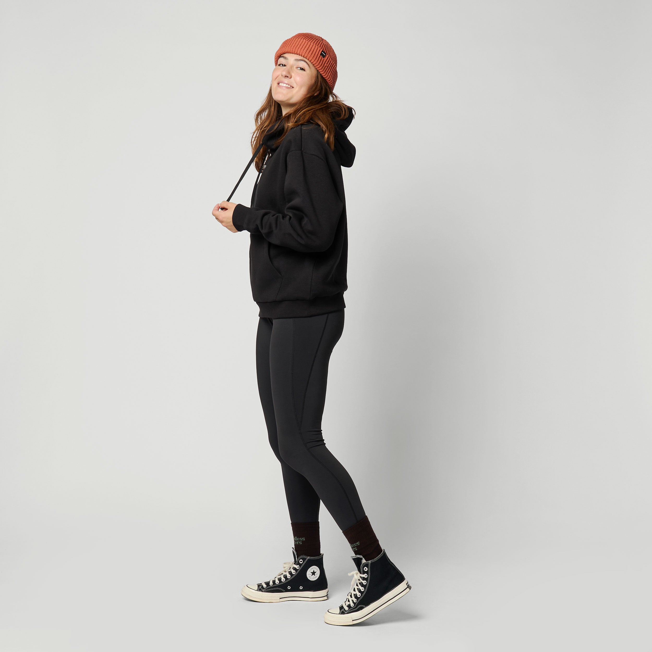 Mystic Brand Hoodie NOOS sweat femme noir coton
