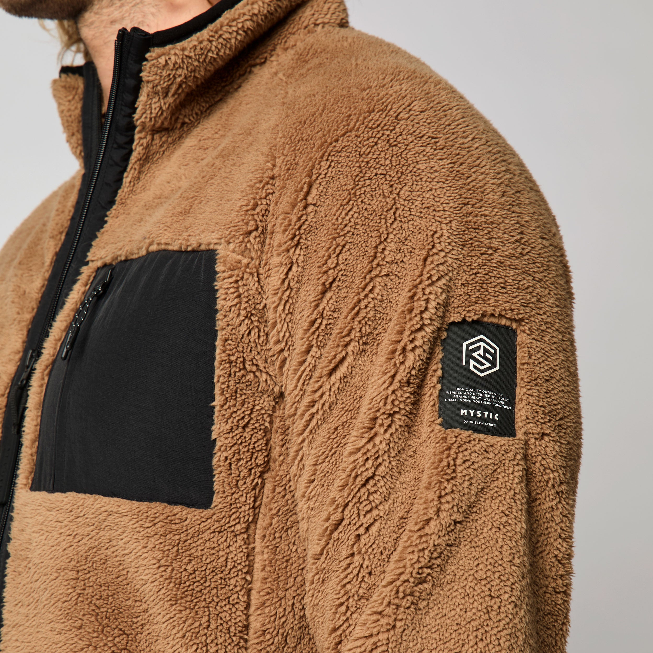 Mystic DTS Teddy sweat zippé noir chaud technique