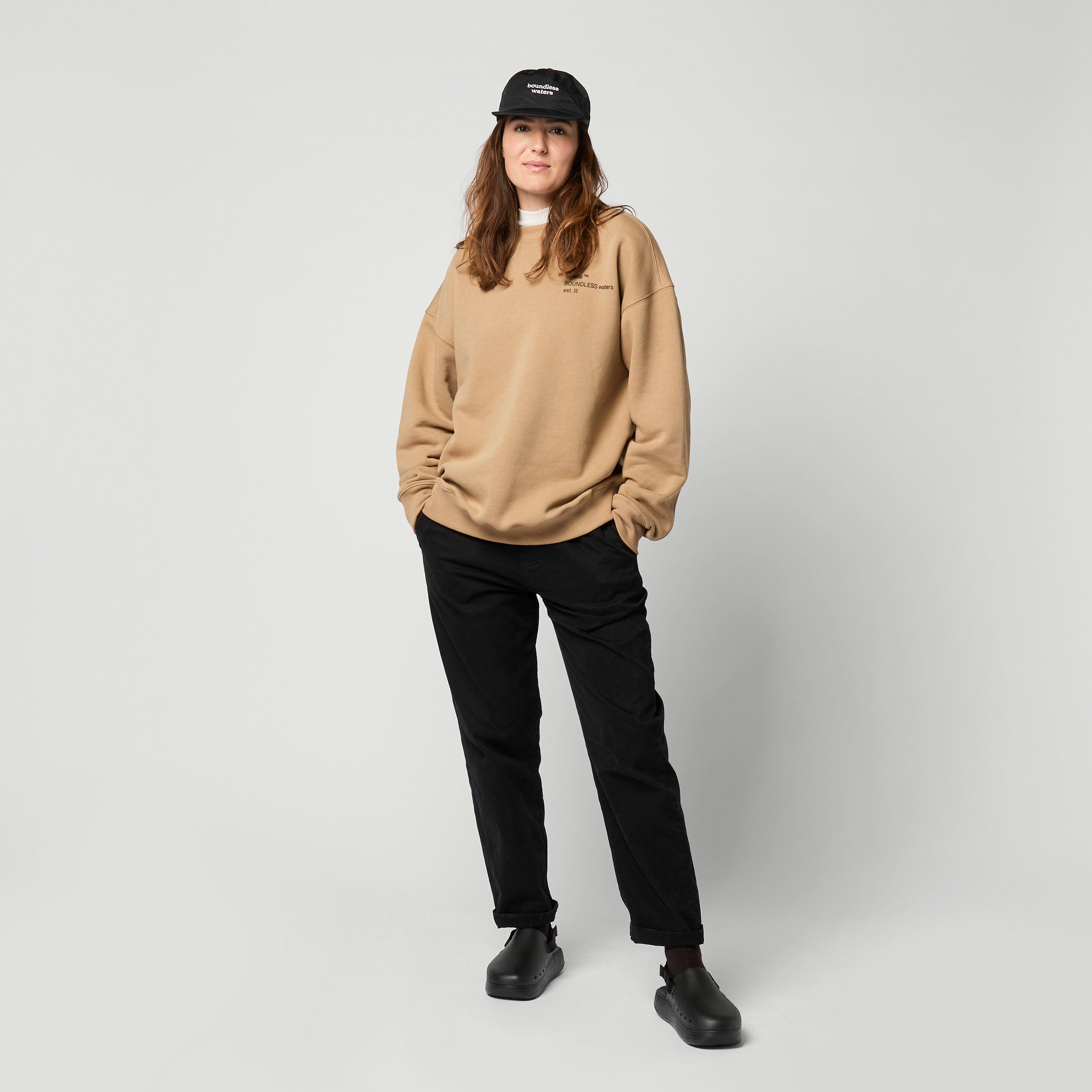 Mystic Trademark Sweat Col Rond Marron Doux