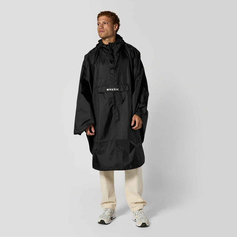 Mystic Rain Poncho poncho pluie S/M noir recyclé