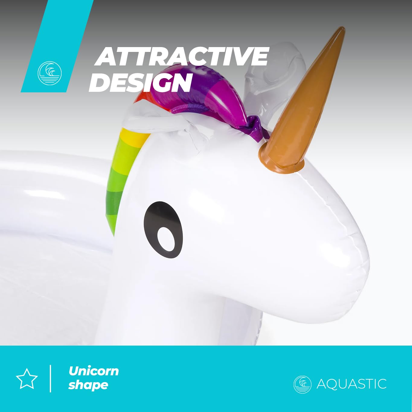 AQUASTIC AKP-164U piscine gonflable licorne 164x103 cm
