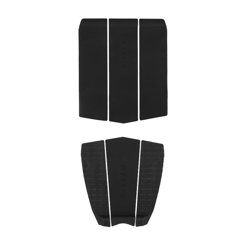 Mystic 3 Piece Tail + Front pad surf noir adhérence