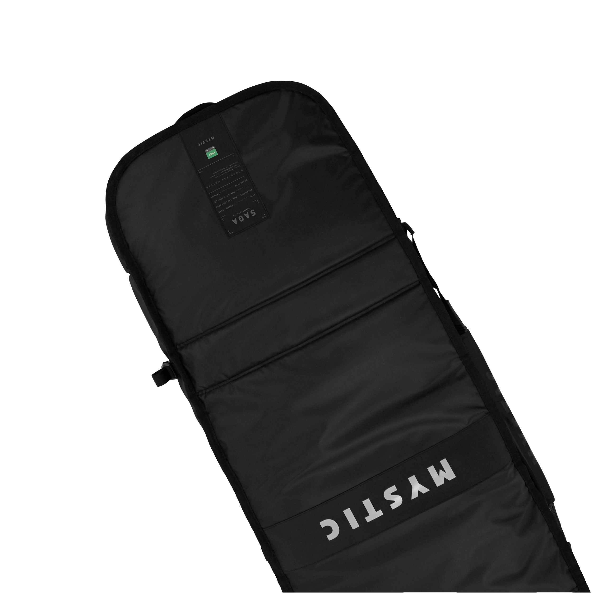 Mystic Saga housse boardbag noir roulettes protection
