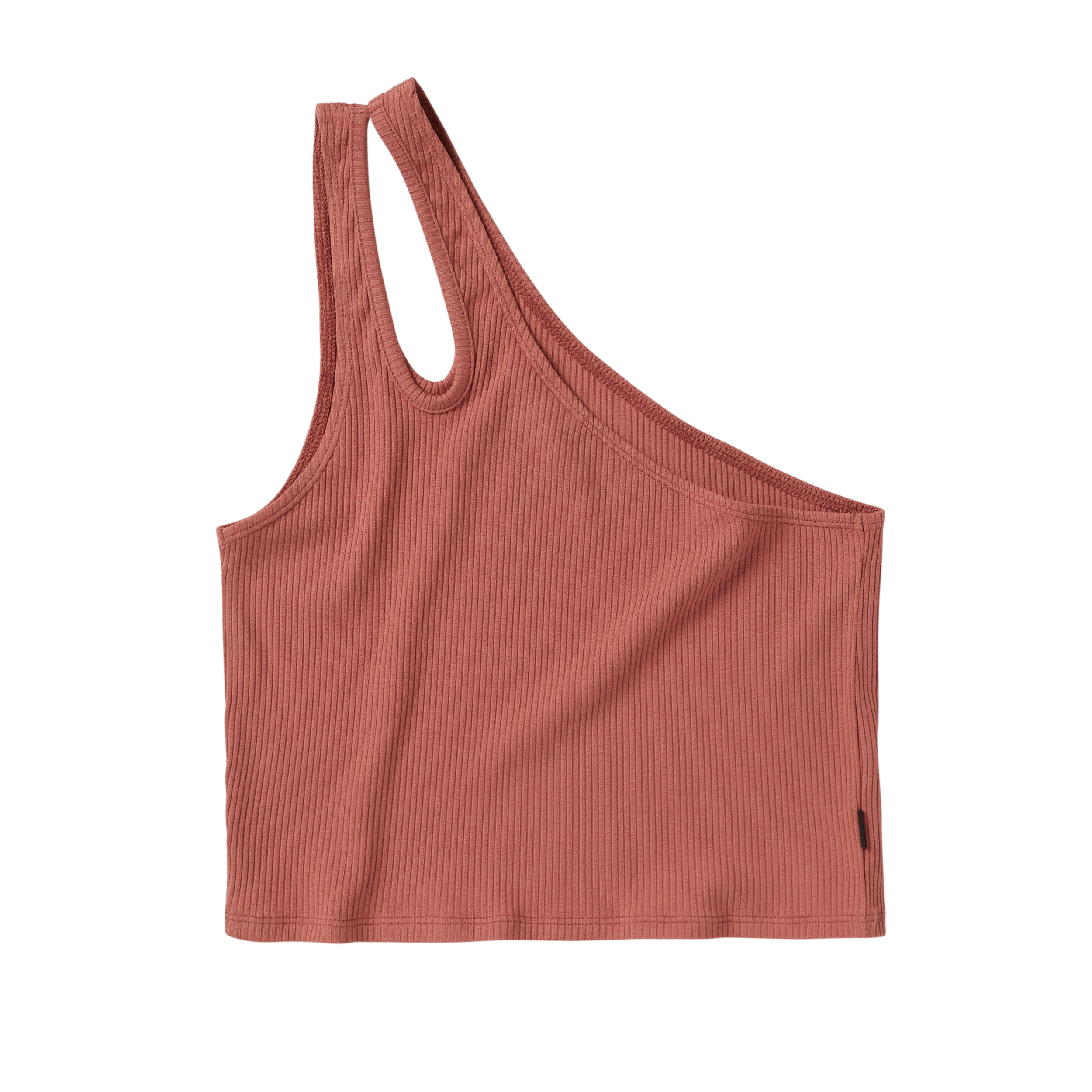 Mystic Evoke top femme asymétrique noir côtelé