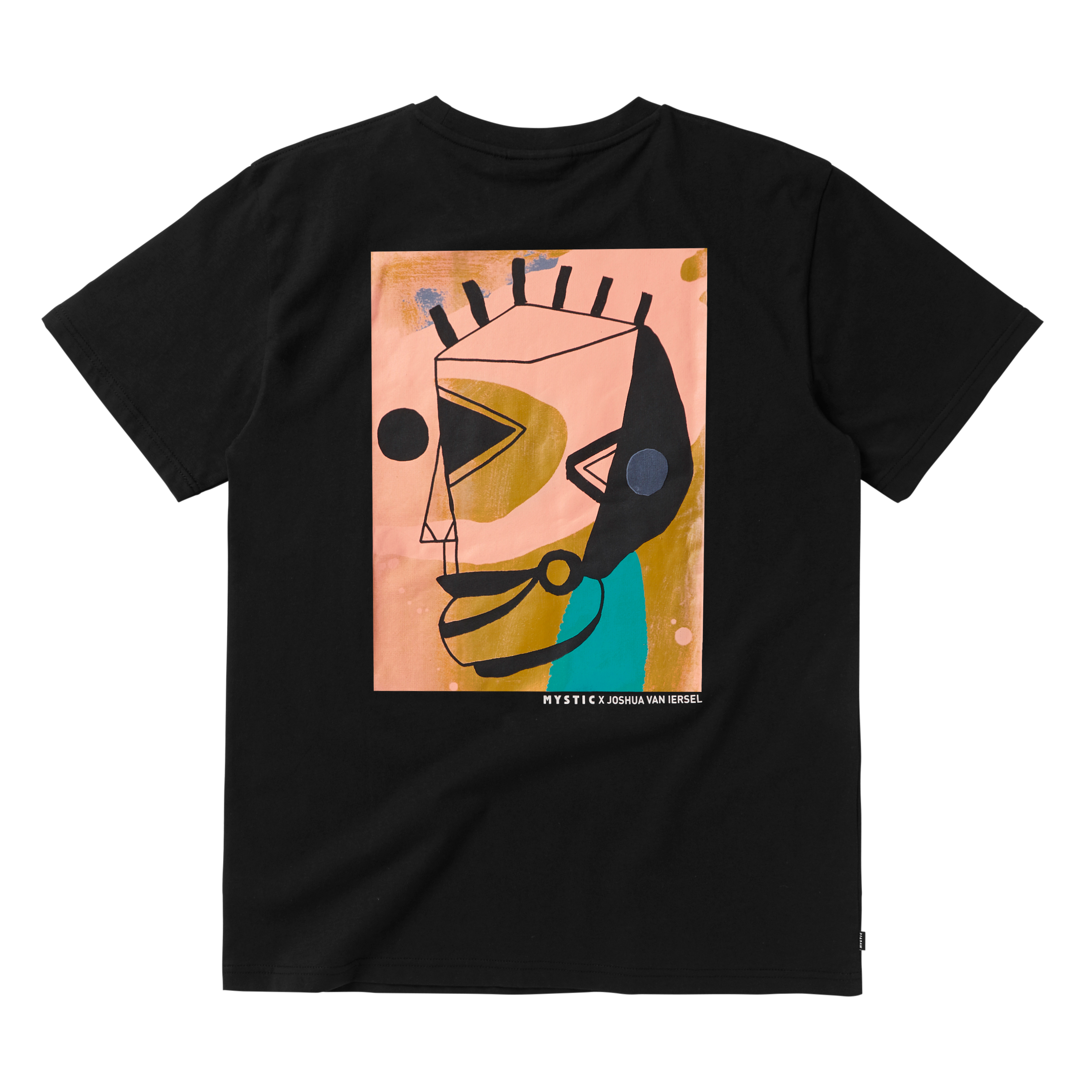 Mystic Joshua Tee t-shirt coton bio noir coupe relax