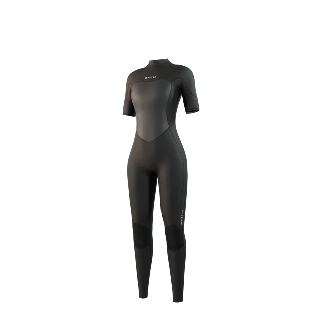 Mystic Brand Shortarm 3/2mm Bzip Flatlock shorty femme noir