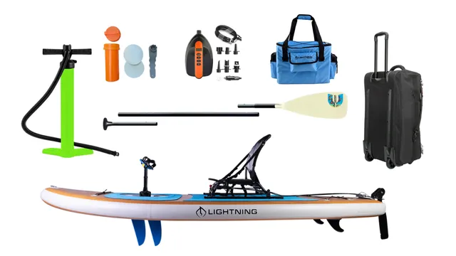 Lightning Air 9 paddle gonflable pedalier SUP peche