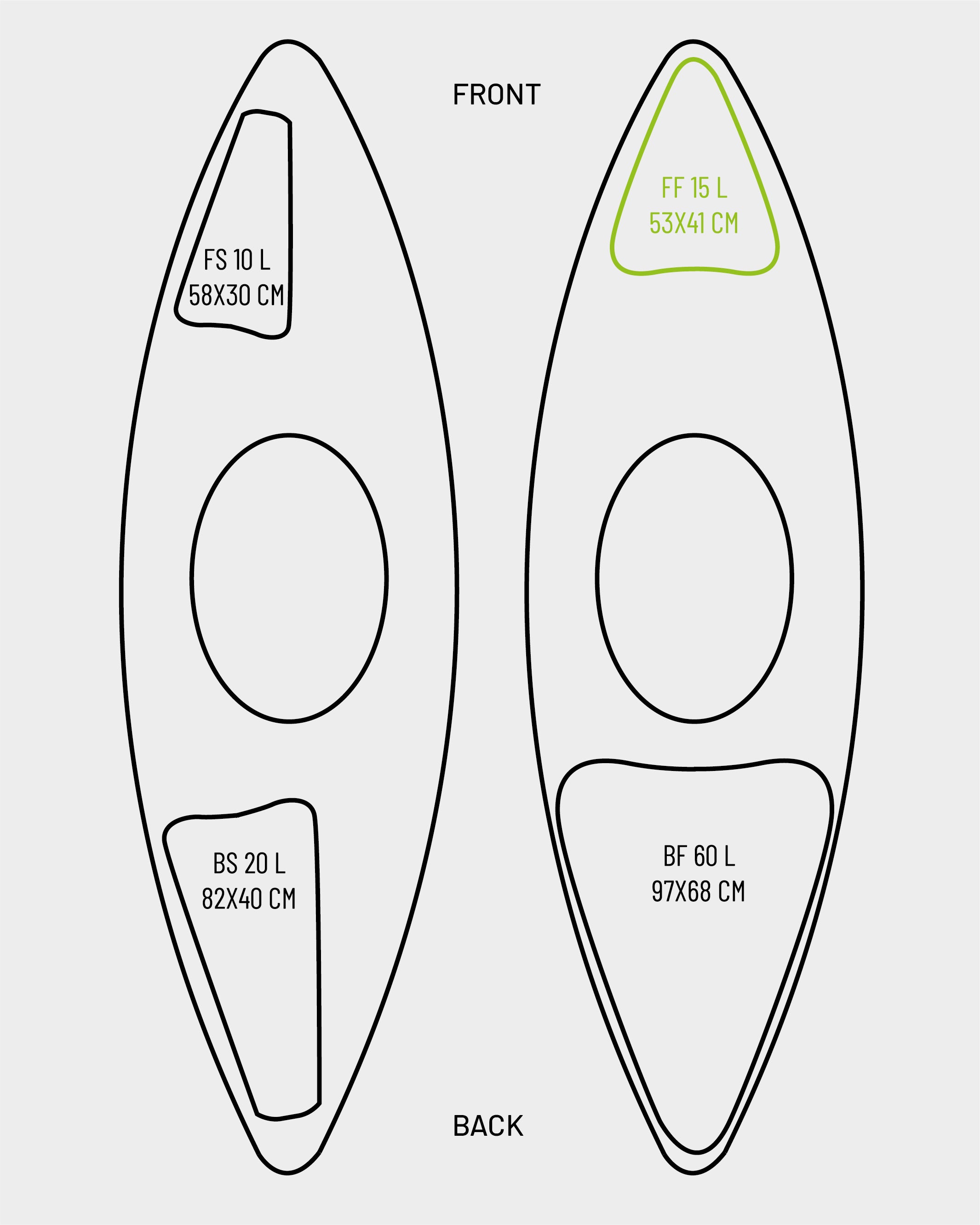 Hiko Buoyancy V2 flotteur avant kayak 15 L