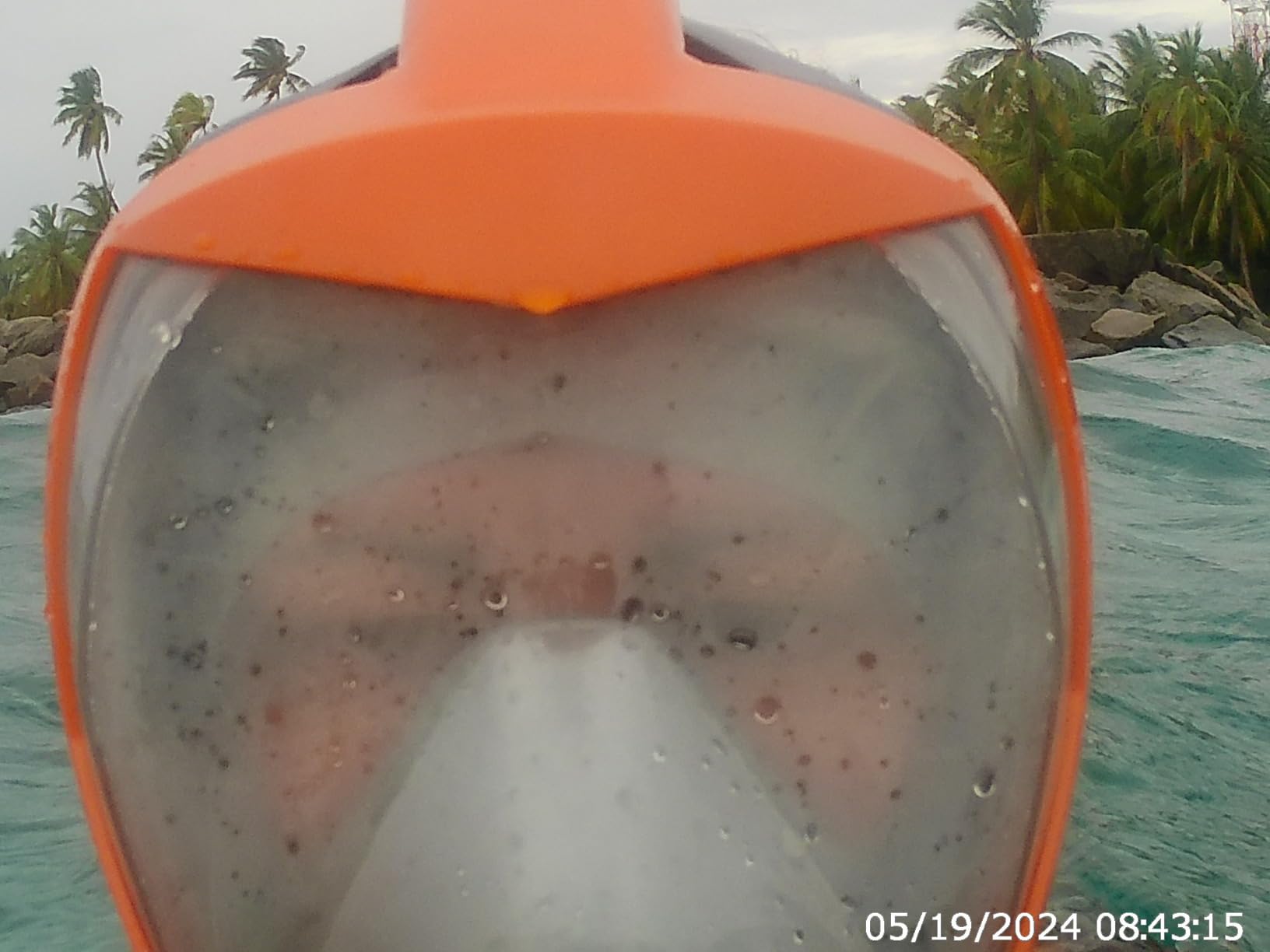 FLYBOO masque snorkeling intégral bleu XS 180°