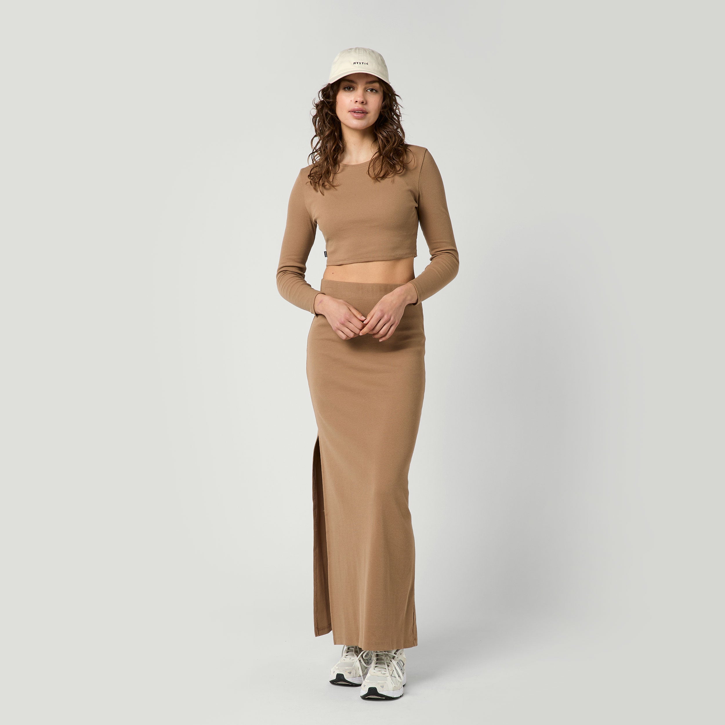 Mystic Glow Crop T-shirt femme court Slate Brown