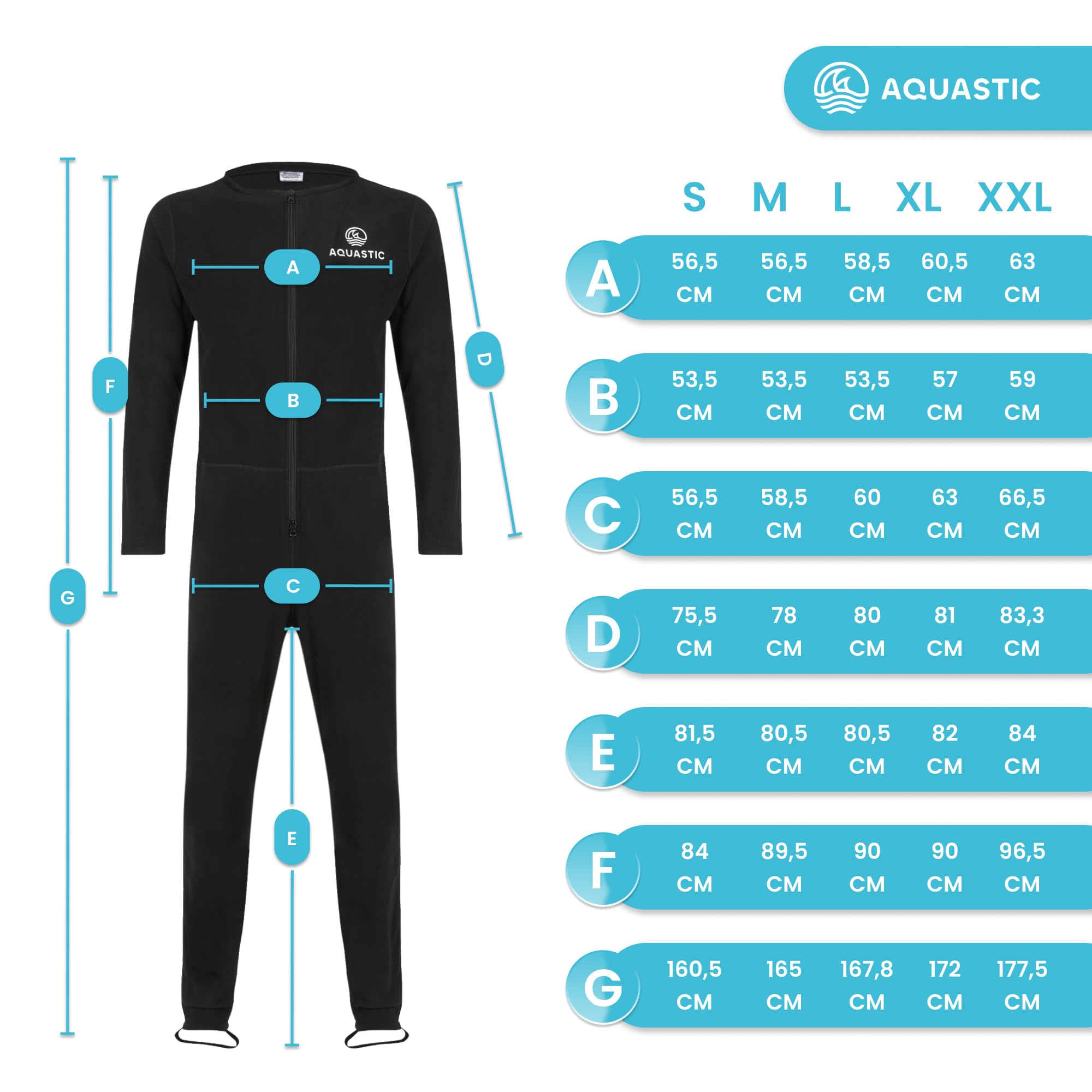 AQUASTIC Outrun sous-vêtement polaire homme noir S-XXL