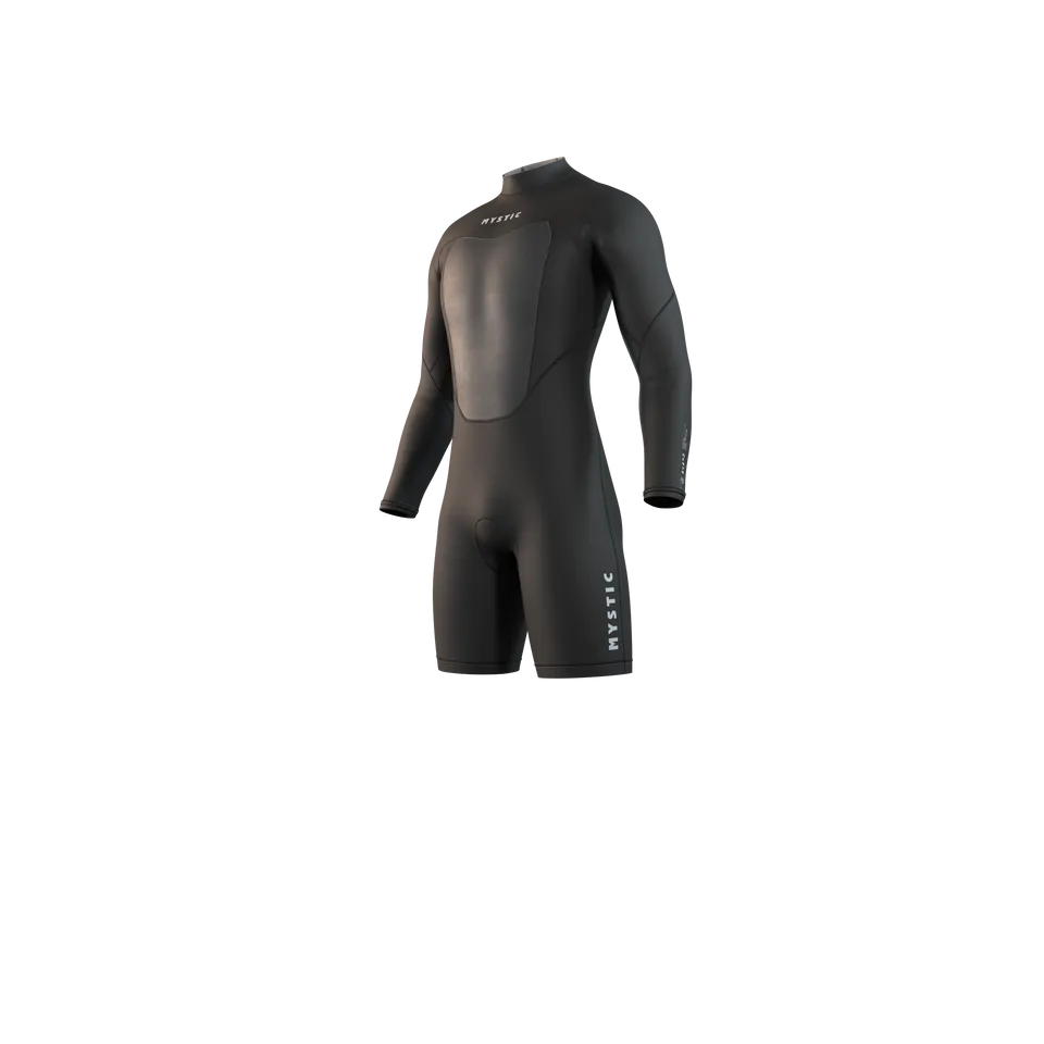 Mystic Brand shorty homme 3/2mm noir zip avant