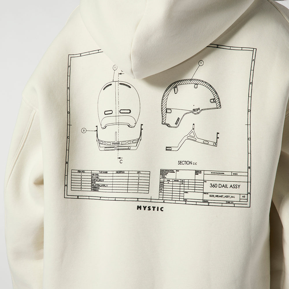 Mystic Concept H1 sweat capuche écru molleton doux