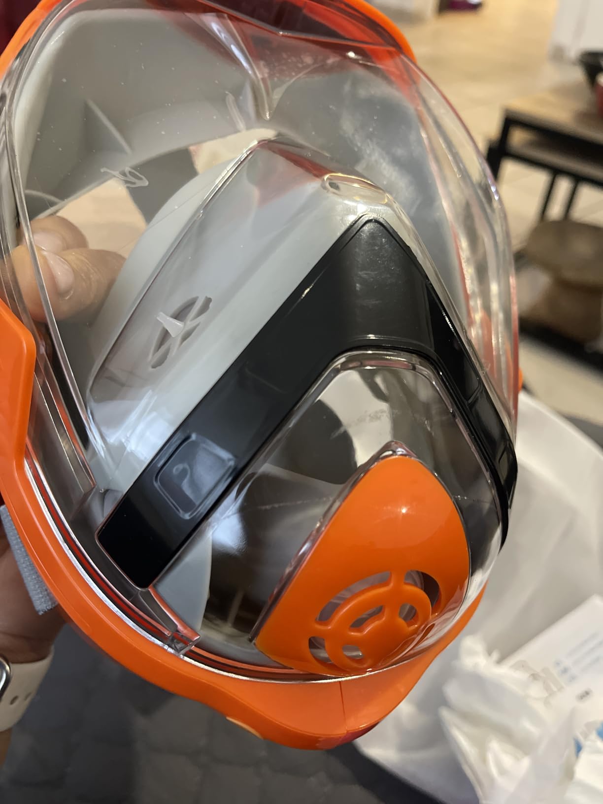 FLYBOO masque snorkeling intégral bleu XS 180°