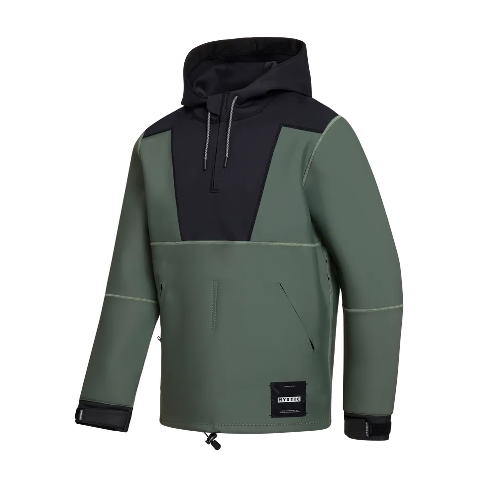Mystic Fulmar Hoodie 3/2mm top néoprène noir