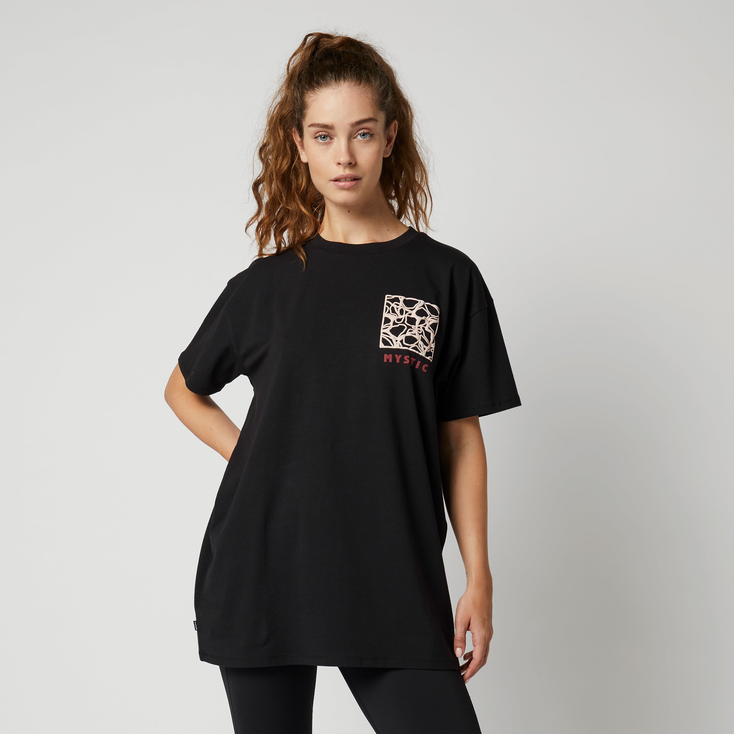 Mystic Reform Dress Tee t-shirt robe femme noir coton stretch
